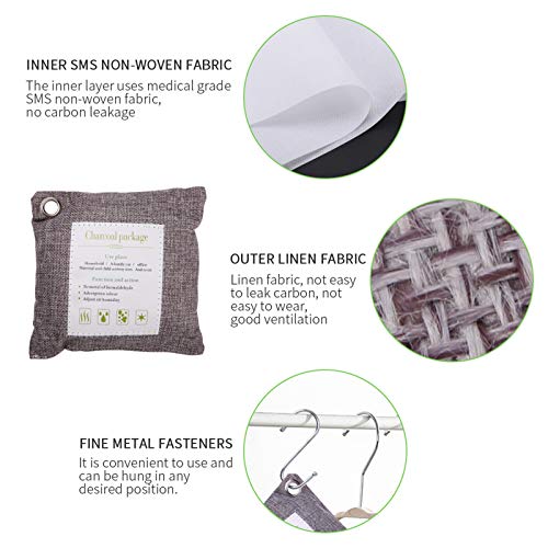 duoledaeu Luchtzuiverende Zak Bamboe Geactiveerde Houtskool Natuurlijke Luchtverfrisser Luchtzuiverende Deodorizer… - Image 4