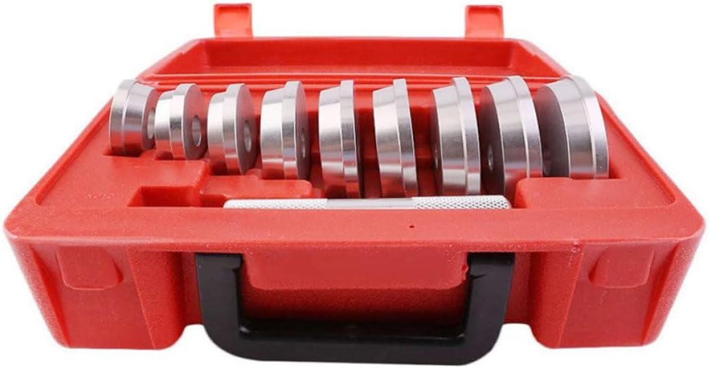 10pcs Bearing Installer Tool for Axle Bushing and Bearing Race Removal Durable Aluminum with Knurled Grip Fits Standard Wheel