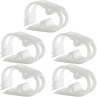 Kyuionty Adjustable Plastic Tubing Clamps 1/4"-1/2" Pinch Valves - Flow Control Hose Clamps for Beer Brewing, Wine Siphon - 5 Pack White