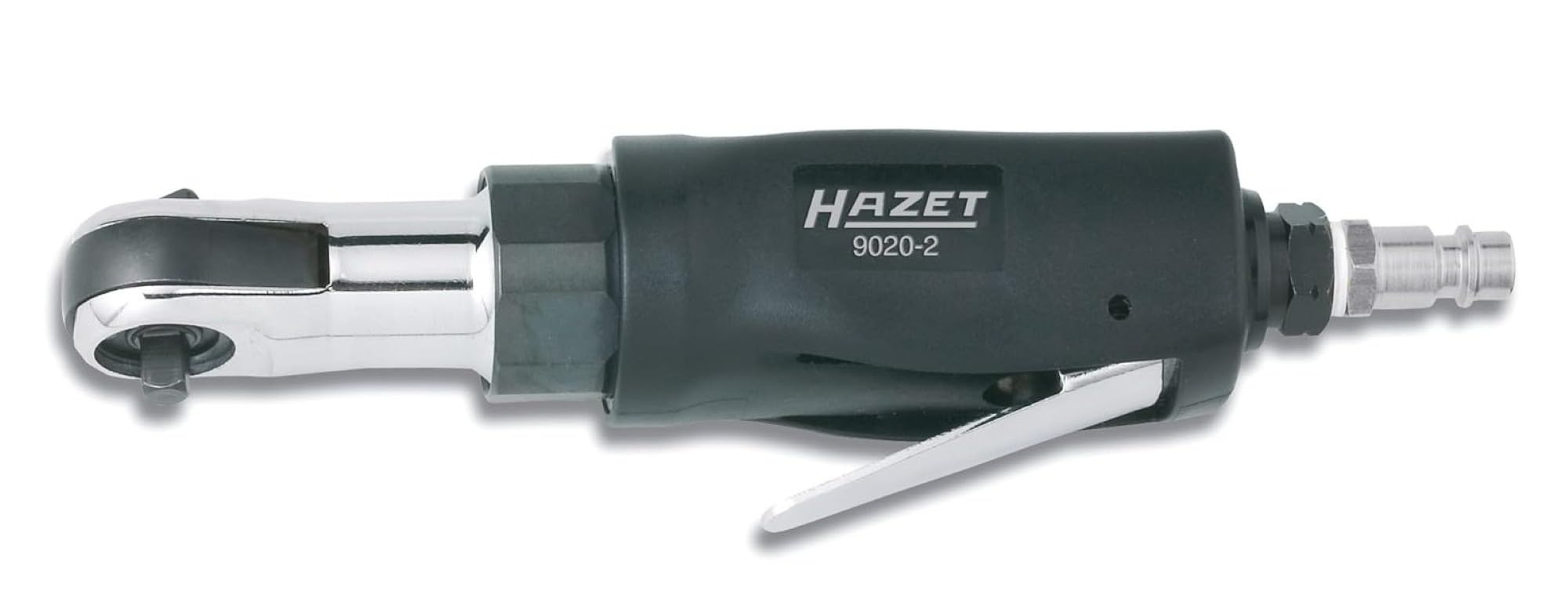 HAZET mini ratelschroevendraaier 9020P-2 | kort model, 250 tpm, trillingsarm, 6,3 mm (1/4 inch) aandrijfvierkant | voor handmatig vastdraaien met draaimomenten > 60 Nm