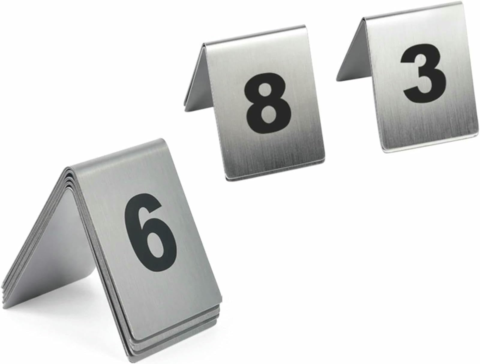 Numéros de table de 1 à 100 empilables en forme de tente pour réception