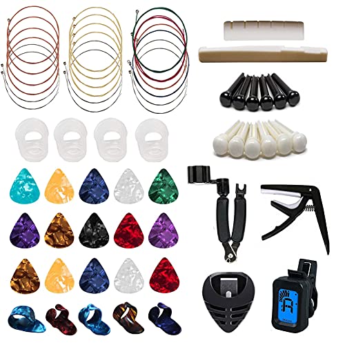 Eujgoov Kit de Mantenimiento de Guitarra 5.9 * 3.9 * 2.0 Pulgadas de Plástico de Metal Duradero para...