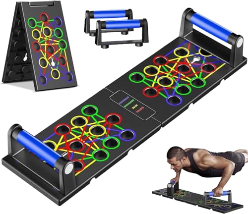 24 in1 Opvouwbare Push Up Board, Thuis Workout Apparatuur, Vet Kracht Training Apparatuur Pushup Stands Oefenbord Spierbord, Thuis Oefeningen Voor Mannen/Vrouwen