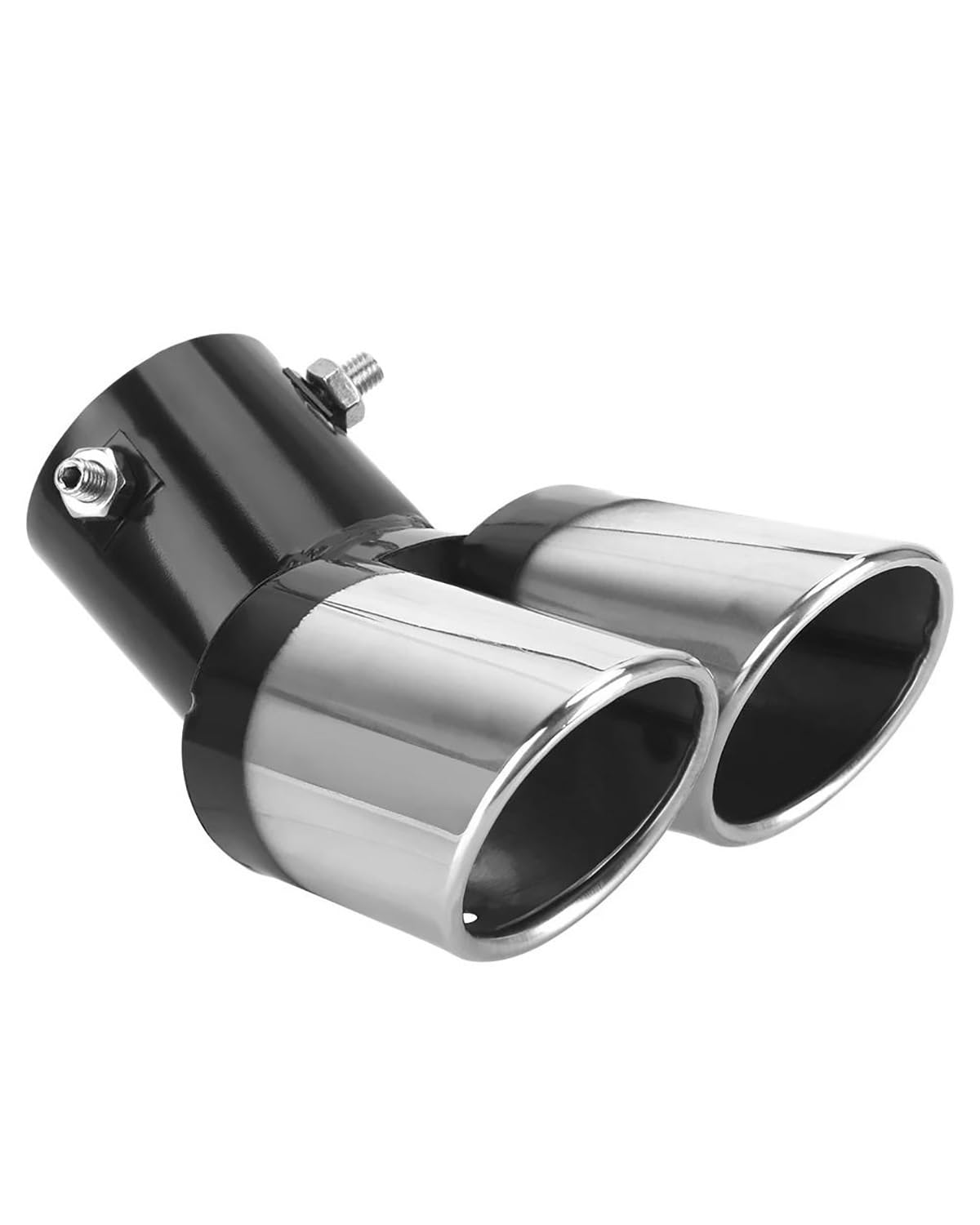 Tail Pipe For General For Motors Chrome-plated Tail Pipe Curved Double Outlet Automobile Exhaust Muffler Pipe Tail Stainless Steel Car Exhaust