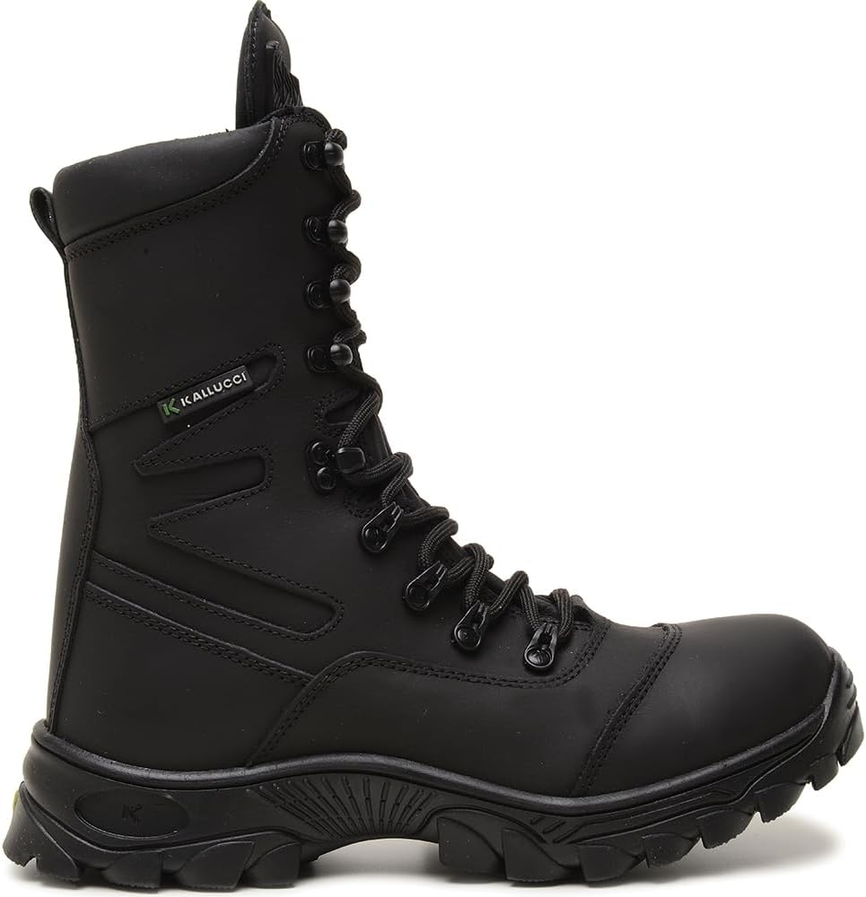 Bota Tática Militar, Preta, Couro Nobuck Emborrachado, Impermeável, Cano Alto, Solado Flex em Borracha, Coturno para Moto.