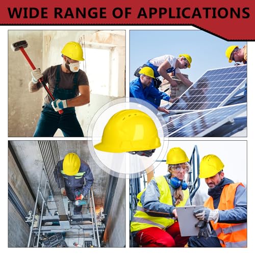 Image of Leumoi 20 Pack Hard Hat Bulk 4-Point ABS Safety Helmets Adjustable