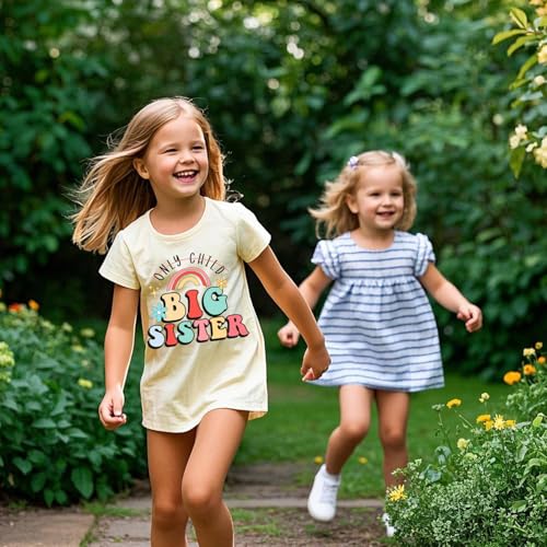 Image of Big Sister Shirt Toddler Shirts Promoted to Big Sister Announcement Big Sis Tees Little Kids Top 2-7T