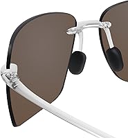 Vista 24 de JULI - Lentes de sol deportivos para hombres y mujeres, marco sin montura Tr90 para correr, pesca, golf, surf, conducción, MJ8009