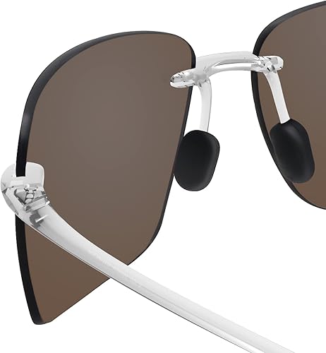 Miniatura 7 de JULI Gafas de sol deportivas para hombres y mujeres, marco Tr90 sin bordes para correr, pesca, golf, surf, conducción MJ8009