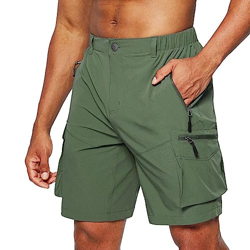 Mdrcg Pantalones Cortos Cargo Pantalones Cortos de Carga Pantalones Cortos de Trabajo para Hombre para el Verano,D,L