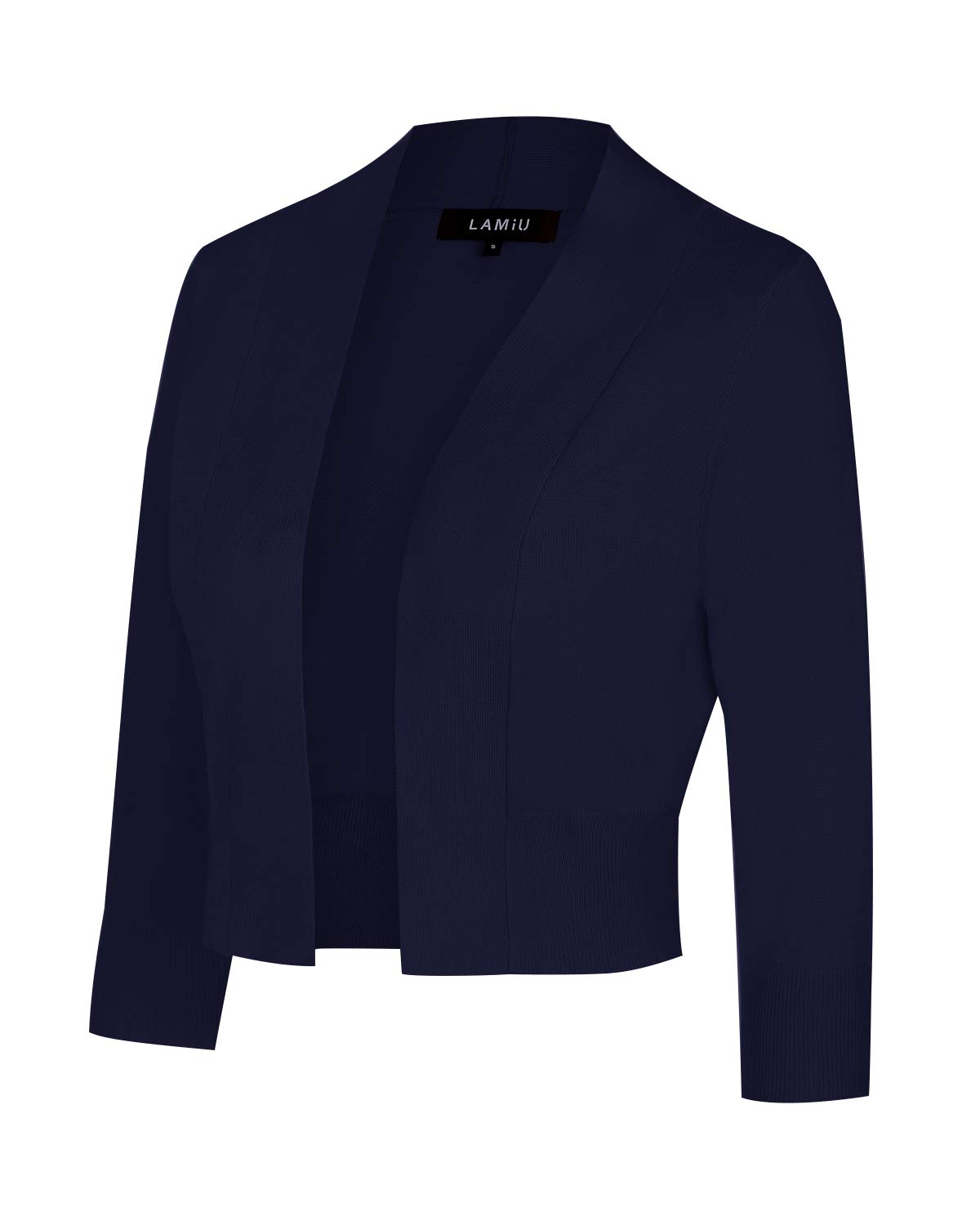 MINTLIMIT Women Shrug Bolero Open Front 3/4 Sleeve Cropped Cardigan Sweater