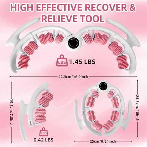 Hossom Manuelles Anti-Cellulite Massagegerät mit Abnehmbare Massageköpfe – Faszienmassagegerät zur Lymphdrainage zur Reduzierung von Orangenhaut, Straffung von Beinen, Po, Armen & Bauch - Rosa