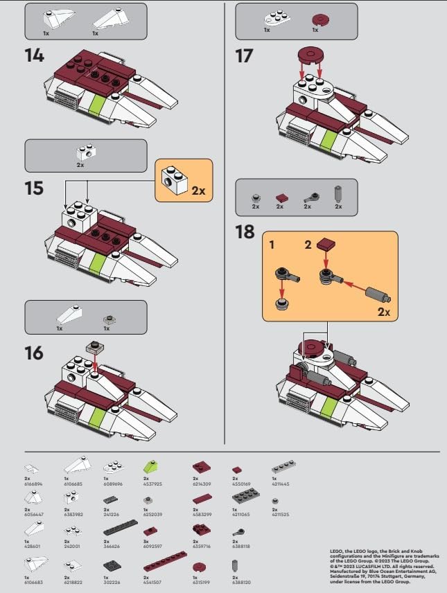 Republic Fighter Tank Lego Star Wars Foil & Paper Pack #912313 image 5