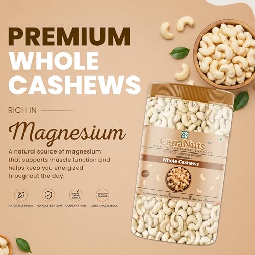 Image of CanaNuts 100% Natural Premium Dry Fruits and Nuts Combo Healthy Cashews, Almonds, Anjeer, Gold Raisins, Pistachios, Chilean walnuts Kernel, Badam Kaju Pista Akhrot Kishmish | (200Gm X 6) 1.2KG