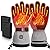 ALLJOY Heated Gloves for Men Women 5000mAh Rechargeable Heating Gloves 3 Heating Levels Touchscreen Electric Gloves Waterproof Windproof Heated Winter Gloves for Motorcycle Ski