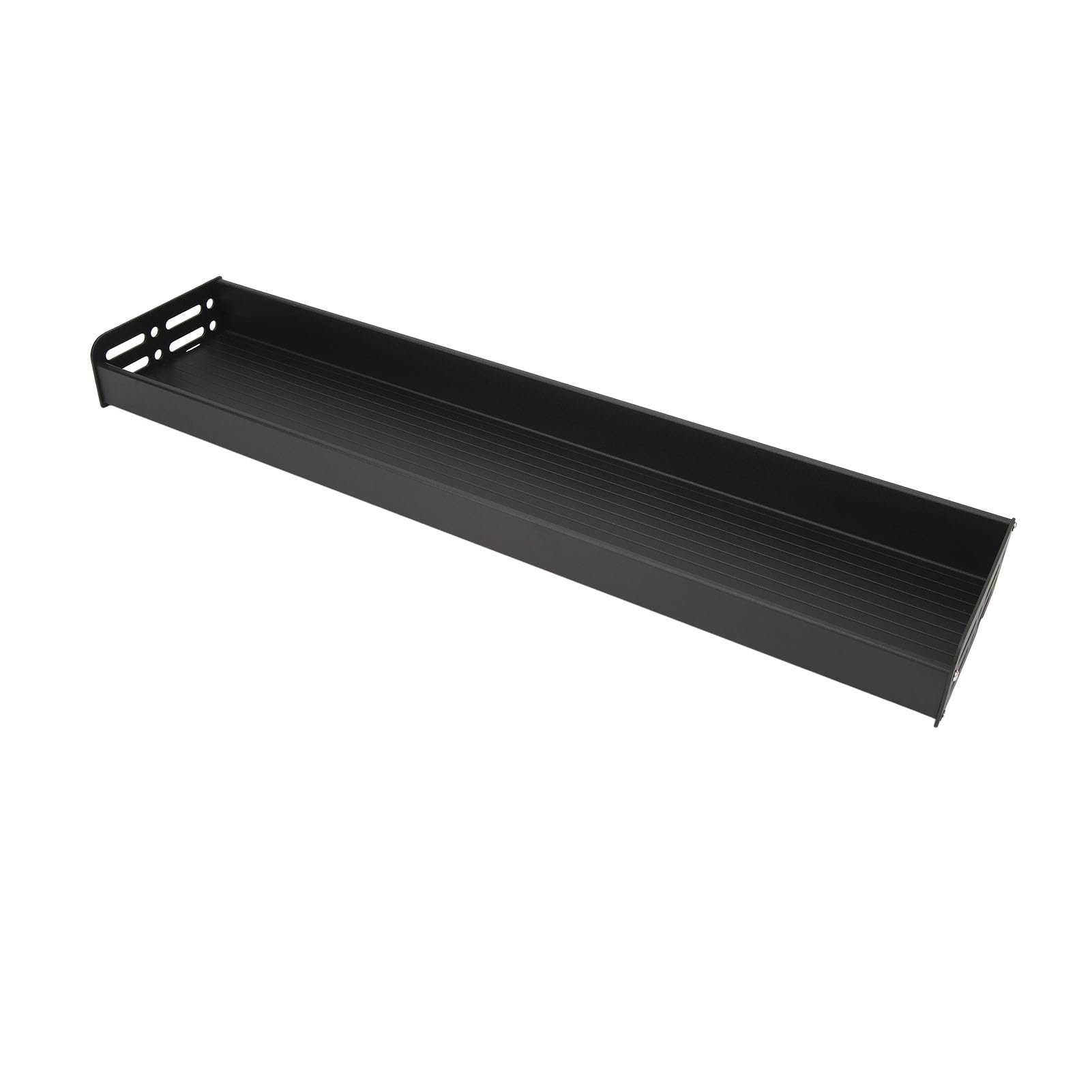Eujgoov Étagère à épices Murale de 60 Cm, Organiseur Amovible en Aluminium pour Cuisine et Salle de Bain, Solution de Rangement élégante pour épices et Assaisonnements (BLACK)