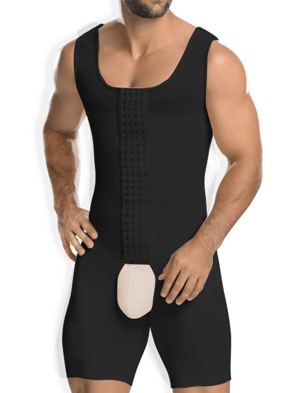 Men Shapewear Tummy Control Full Body Shaper Slimming Bodysuit Plus Size