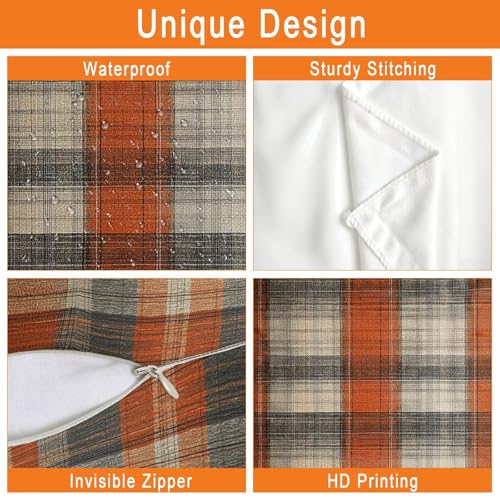 Housse coussin extérieur imperméable 40x40 orange protégeant de la pluie vos canapés de jardin