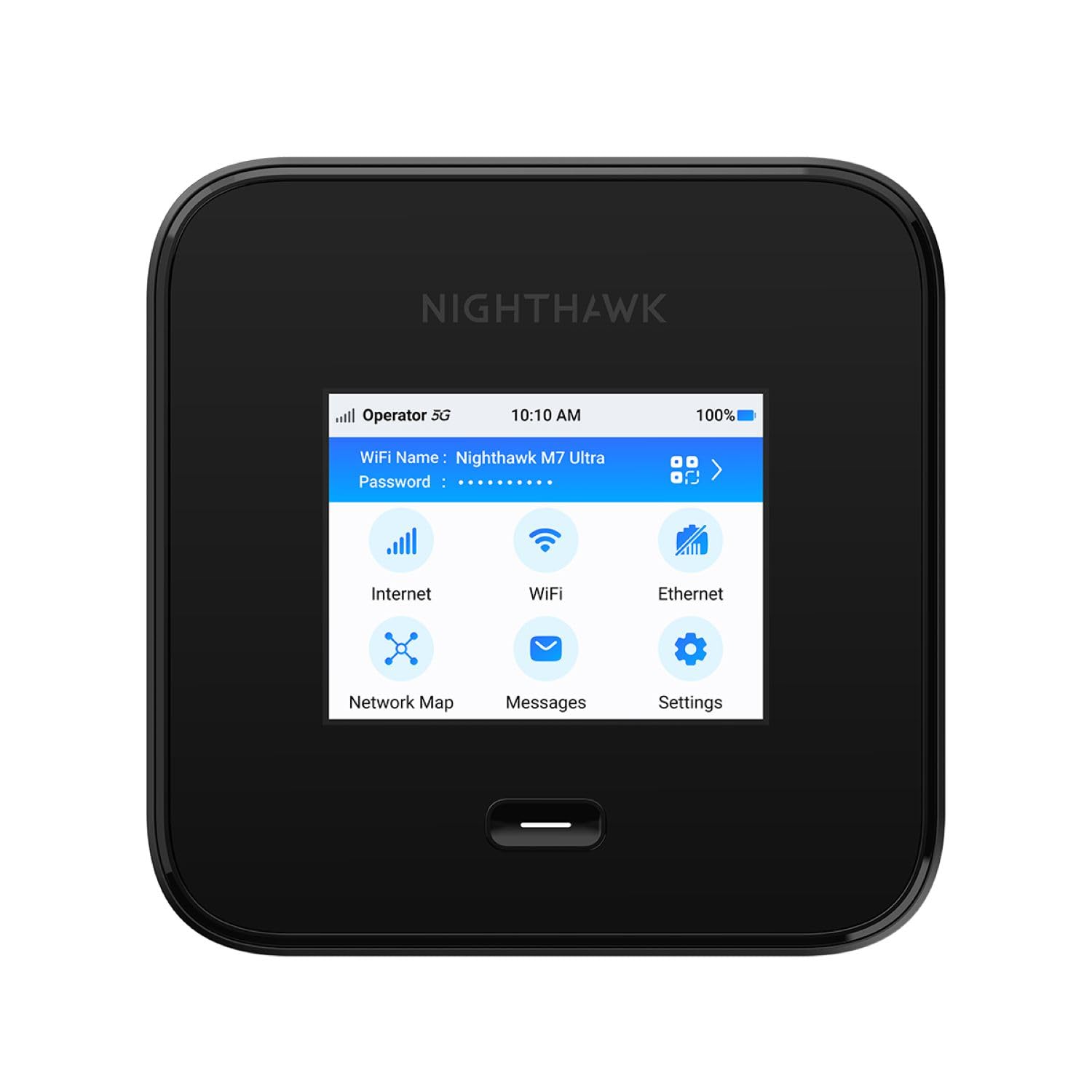 NETGEAR Nighthawk M7 Pro Mobiler Hotspot-Router 5G, entsperrt, Internationales Roaming in 125 Ländern, WiFi 7, tragbares Gerät für Reisen, 13 Stunden Akkulaufzeit (MR7450)