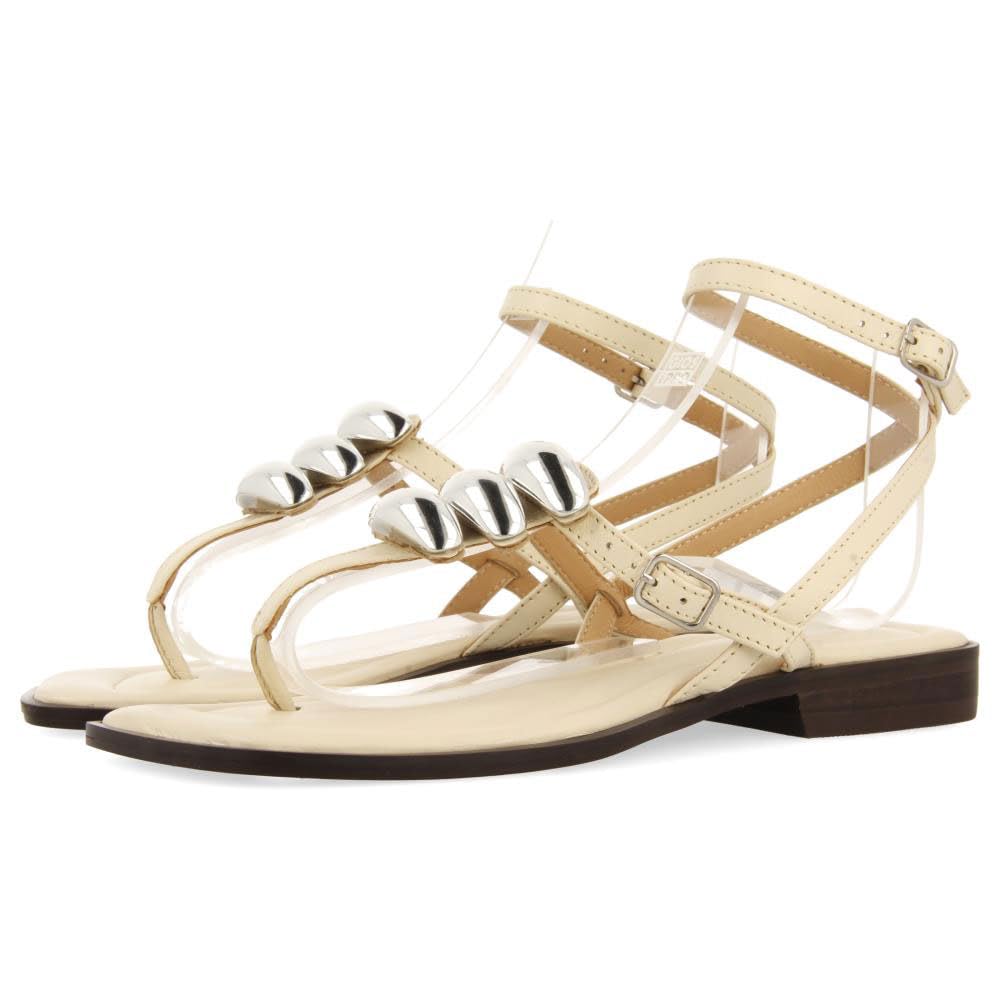 GIOSEPPO Women's Reseburg Flat Sandal, Ivory White, 7.5 UK