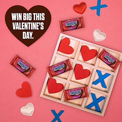 Snickers Valentine's Singles Size Chocolate Heart Candy Bars 1.1-Ounce Bar 24-Count Box #TOP4