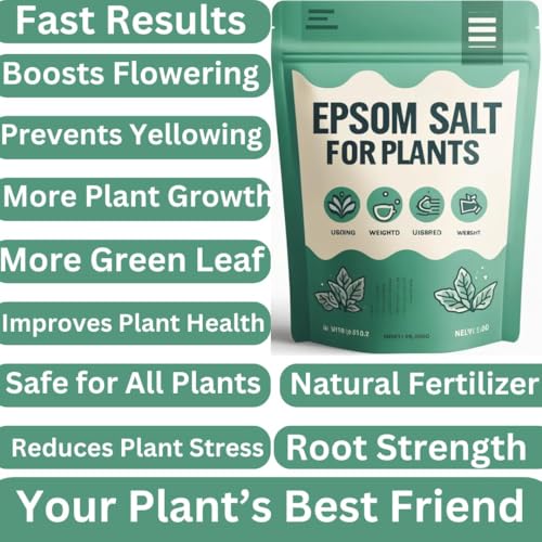 Image of epsom Salt for Plant 1kg - Growth Supplement Fertilizer for Plants, Organic Magnesium Sulphate Growth Booster Fertilizers for Gardening Indoor & Outdoor Plants, Crystal