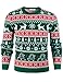 Produktbild iClosam Herren Weihnachtspullover Strickpullover Langarm, Ugly Christmas Sweater Herren Weihnachtspulli, Lustige Strick Christmas Sweater, Pullover mit Rundhalsausschnitt