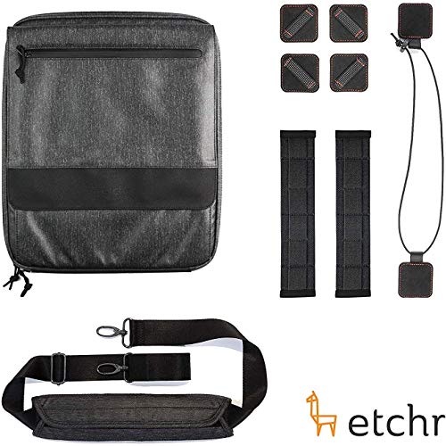 Etchr Slate Satchel - 2 In 1 Art Travel Case And Small Messenger Bag For Essential Art Supplies - Multipurpose Weatherproof Travel Portfolio For Adults And Teens - Tripod Mountable Portfolio Bag #TOP1