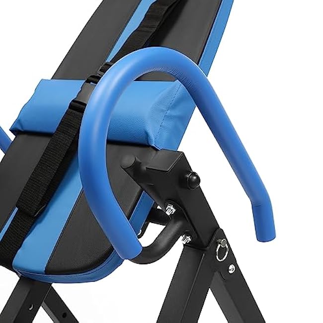 Heavy Duty Inversion Table - Fitness Chiropractic Back Stretcher, Hang Upside Down Blue