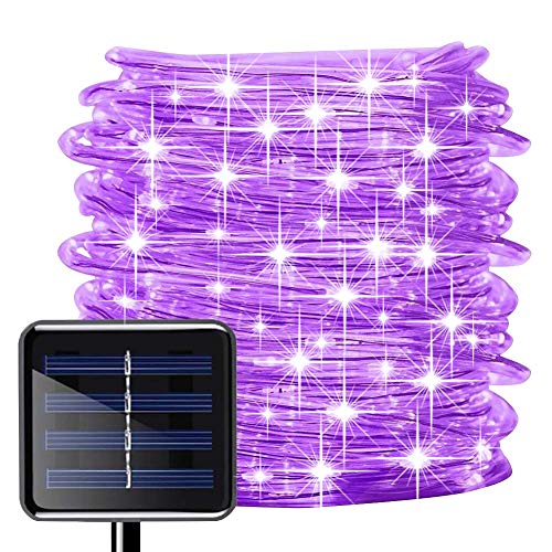 SUNSEATON Solar Light Chain, String Solar Lights, 100 LEDs 39ft / 12M Waterdicht, Decoratieve verlichting voor Party, Garden, Christmas, Halloween, Wedding etc. (Altviool)