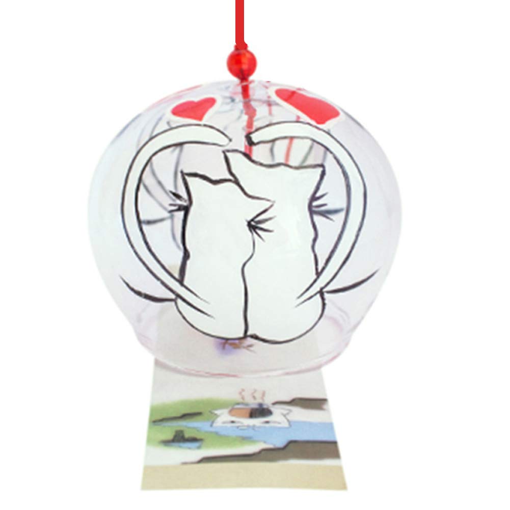 Wind Chime Bells Birthday Gift Christmas New Year Home Decors (Cats in Love)