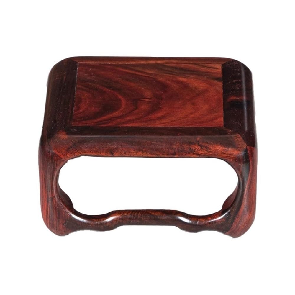 birene Vase Stand Square Red Acid Branch Wood Bonsai Base, Flowerpot Vase House Plant Display Holder