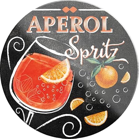 Aperol Spritz Blechschild 30x20cm - Retro Bar Deko Mit Cocktail Rezept