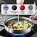 Potinv Hybrid Stainless Steel Frying Pan with Stay Cool Handle 10 Inch,Non-Stick,Dishwasher and Oven Safe,Works with Induction Cooktop,Gas,Ceramic,and Electric Stove