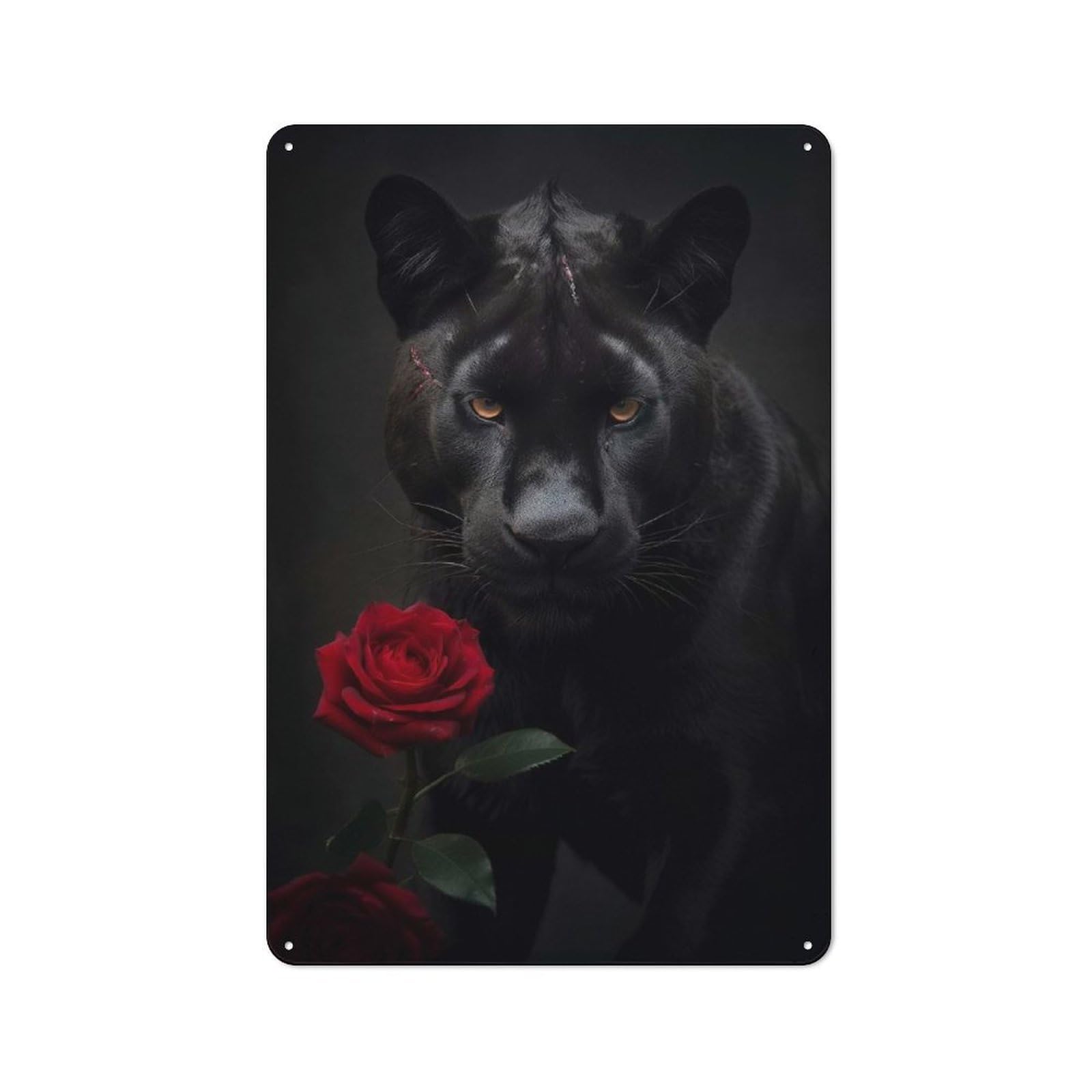 Junmoney Black Panther Scars For Hobby Room Or Studio, Retro-Style Tin Sign 30X20cm, For Room Styling Across Hobby Rooms And Studios