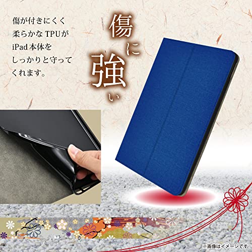 シズカウィル iPad 9 8 7 世代 10.2インチ 手帳型 PUレザー TPU ソフト ケース カバー 1個入り ブラック 黒色