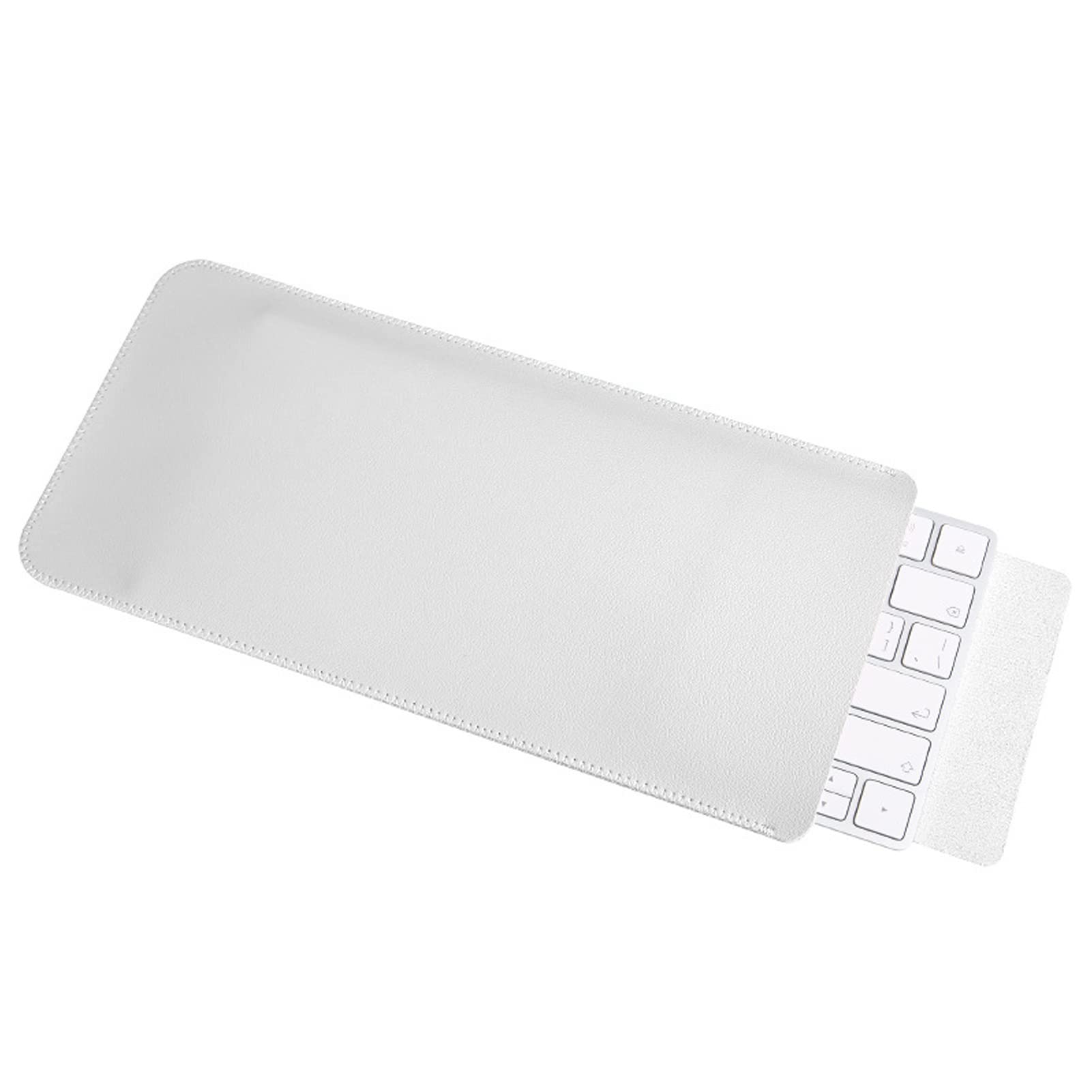 Etui Ochronne na Klawiaturę, Przenośna Lekka Torba do Przechowywania Bezprzewodowej Klawiatury ze Skóry PU, Wodoodporna i Odporna na Wstrząsy, na Klawiaturę Magic Keyboard 2(biały)