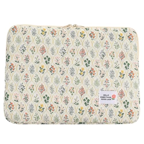 Funda para portátil de tela de 13.8 pulgadas, funda floral, bonita funda protectora, bolsa organizadora multifuncional para portátiles de 14 pulgadas, seguro, para mujeres, viajes, escuela, viajes u