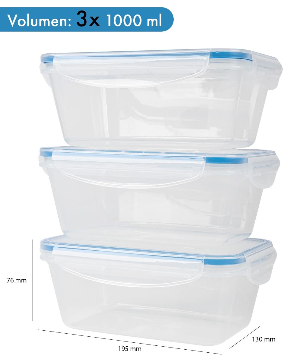 Classbach CFHD4010G Glazen vershouddozen met deksel geschikt voor magnetron vaatwasser en vriesvak meal prep dozen van glas perfecte opbergdoos voor keuken 7delige glazen