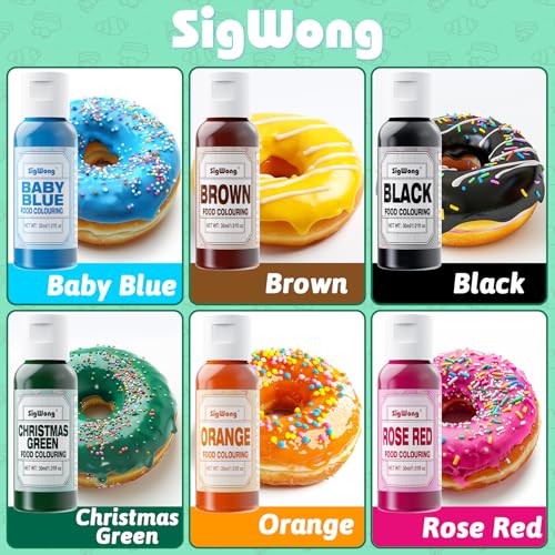 Image of 50ml Plant Based Natural Food Coloring - 1.69 Fl.Oz Bottles (6 Colors - 30ml)