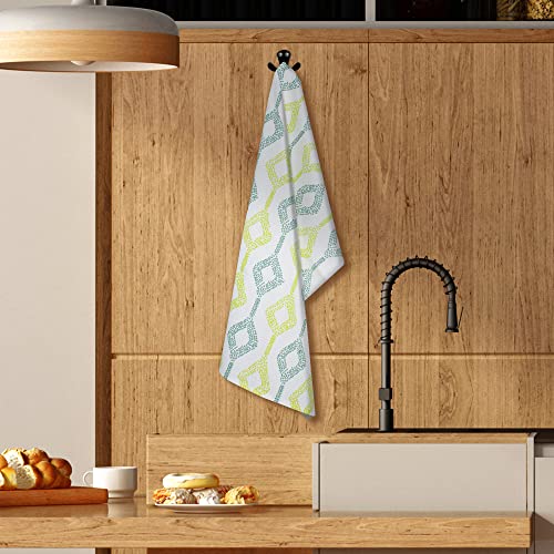 Image of FINGERCRAFT Kitchen Cloth 100% Soft High GSM Cotton Fabric Kitchen Towel, 20 x 30 Inches Perfect Size for Kitchen Uses, Set of 6, Multipurpose Use as Dish Towel, Bar Towel (Diamond Dot Yellow)