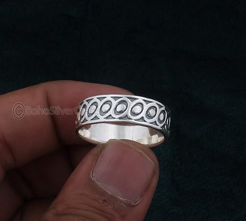 925 Silver Ring, Handmade Band Ring Women, Statement Band Rings, Fidget Spinner Ring, Wide Band Ring, Boho Band Rings, Narrow Band Ring, Minimalist