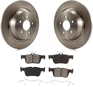 Transit Auto - Rear Disc Brake Rotors And Semi-Metallic Pads Kit For Ford Fusion Escape Lincoln MKC MKZ MKX Continental K8S-101643