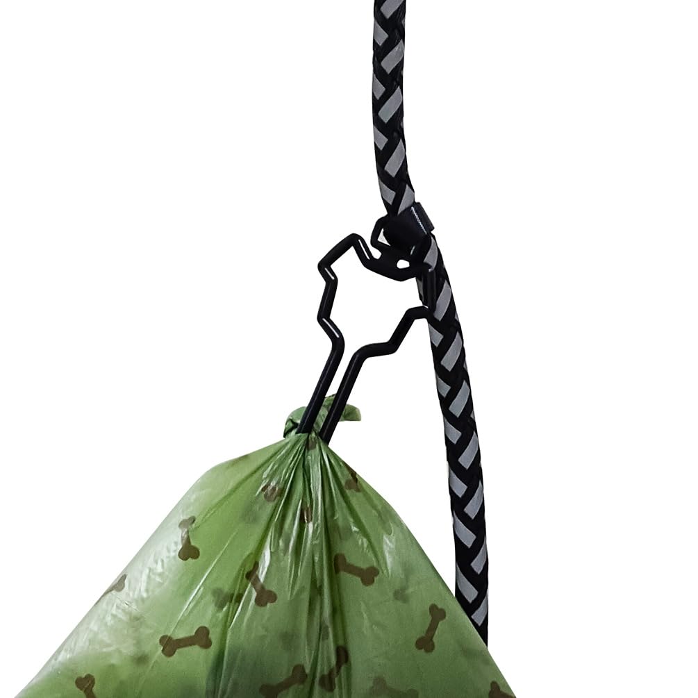 Soporte para bolsas de excrementos de perro, soporte para bolsas de basura, soporte para bolsas de excrementos de perro, soporte manos libres (paquete de 6, negro)