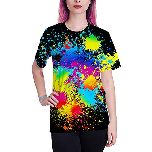 SYAIMN Unisex 3D Pattern Printed Short Sleeve T-Shirts Casual Graphics Tees4