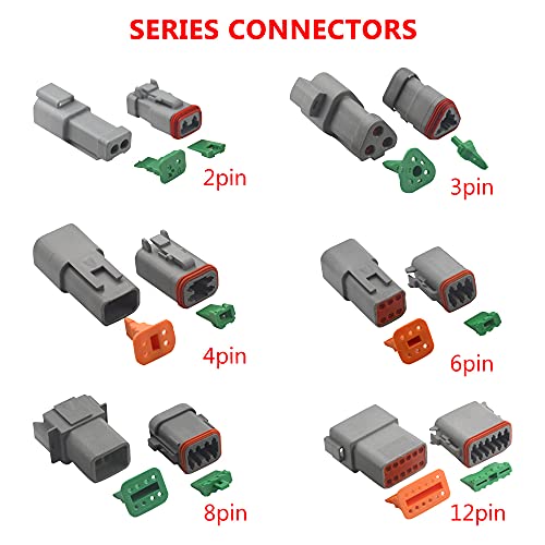 WMYCONGCONG 12 Sets Auto Electric Wire Connector Plug 2 3 4 6 8 12 Pin Waterproof Sealed Male Female Terminal Connector for Motorcycle Scooter Car Truck Boats - Image 3
