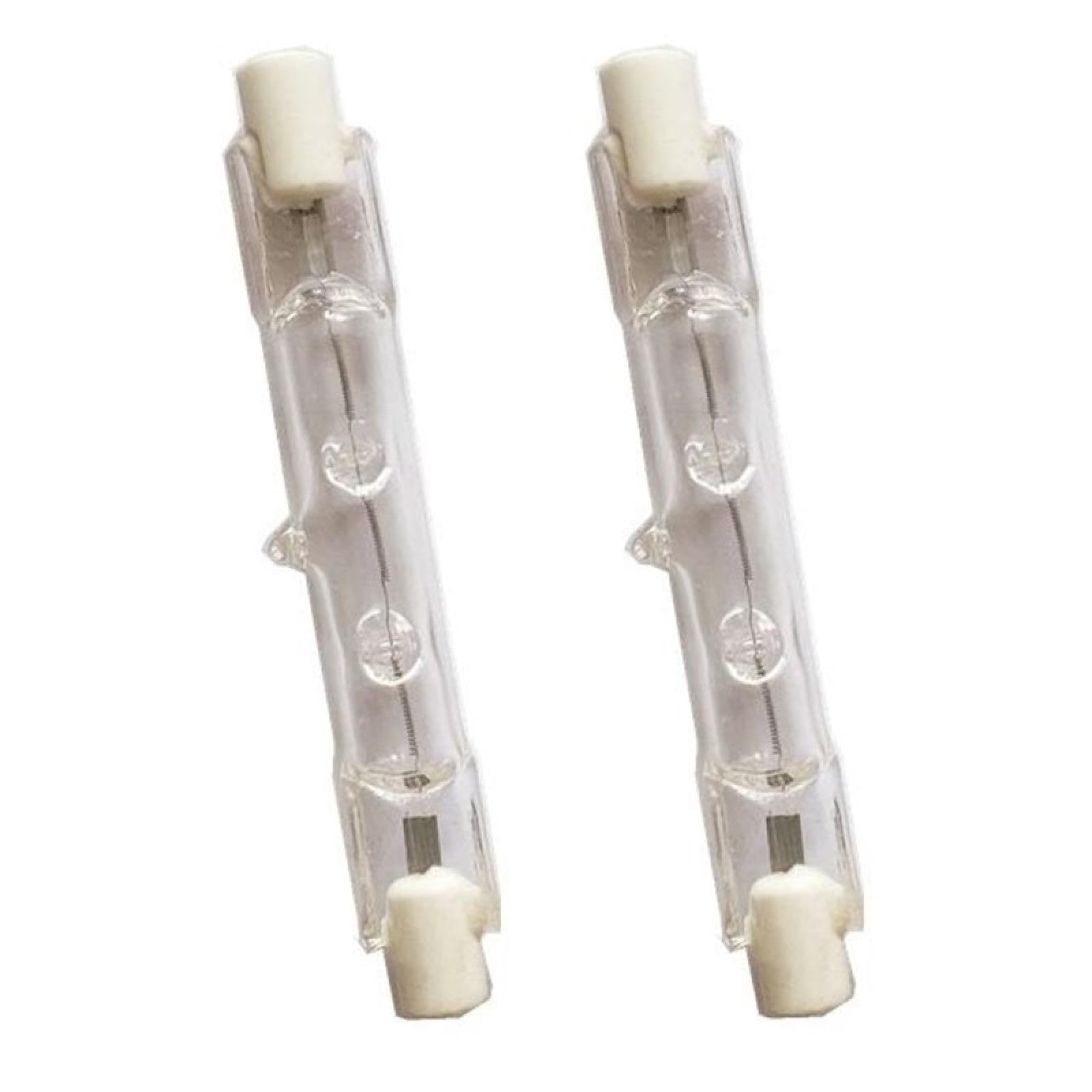 WYLIELAMSH 2PCS Halogen R7S 78mm T3 100W Dimmable 118MM J-Type 120V/220V R7S Base Warm White 2700K Double Ended Halogen Light Bulbs for Work, Landscape Lights, Floor Lamps 120V-78MM-100W