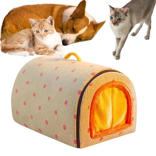 Couffin pour chiot et chat bleu résistant aux courants d'air avec éponge