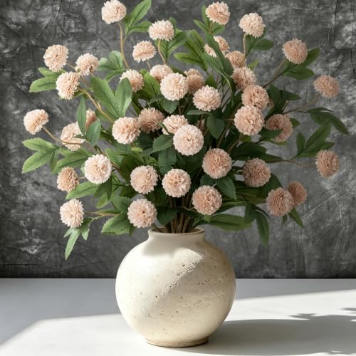 10 Pcs 27" Artificial Fall Flowers Faux Pompon  - image 1