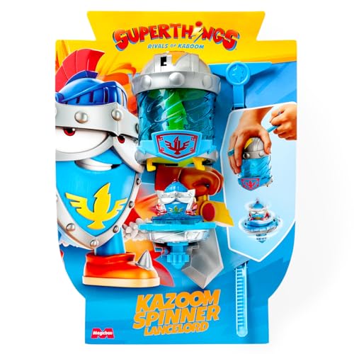 SUPERTHINGS KAZOOM Power – Kazoom Spinner – Lancelord. Incluye 1 Cápsula Kazoom, 1 peonza Kazoom y 1 Tira.
